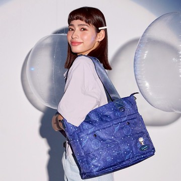 【IMPACT】SNOOPY太空人-兩用托特包-深藍