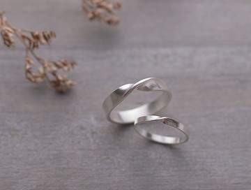 ni.kou 純銀 扭轉戒 情侶戒 婚戒 對戒