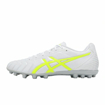 Asics 足球鞋 DS Light Club AG 男鞋 白 黃 人工草皮 軟釘 輕量 抓地 亞瑟士 1103A119100
