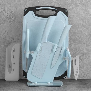 全套寶寶輔食菜刀菜板二合一組合刀具 家用廚房不銹鋼套裝水果刀