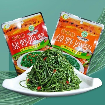 現✨貨【西北小吃】綠野沙蔥75g即食微辣酸辣即食菜泡菜涼拌菜商用批發