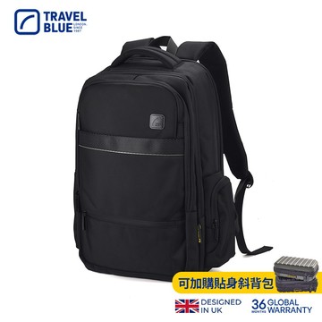 【Travel Blue 藍旅】豪華款 商務背包-黑 (後背包/筆電包/防水電腦包/雙肩包/大容量背包)TB3030