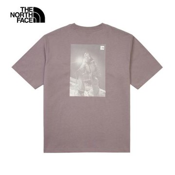 【The North Face 官方旗艦】北面UE男款灰色背面大尺寸圖案短袖T恤｜8HF5G7O