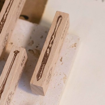 復古文具店 印章 - 星星葉沾水筆