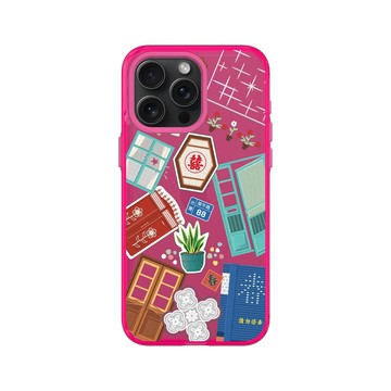 iPhone 15 Pro Max Clear 粉漾桃 - 老屋顏 Old House Face - 老房子拼貼