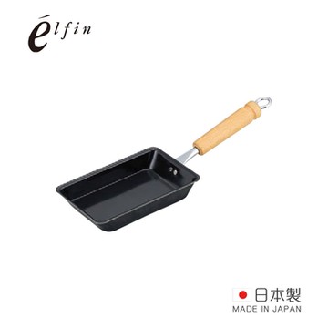 日本高桑金屬 日製木柄玉子燒鍛鐵鍋-9x15cm