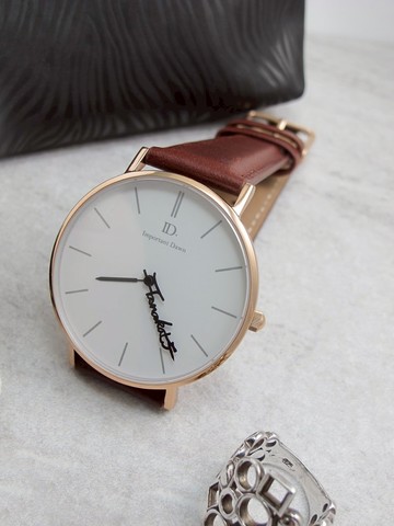 ID.watch客製化姓名指針手錶-經典款-皮革錶帶