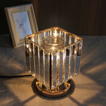 【免運公司貨】 桌面燈 檯燈 香薰燈歐式充電水晶觸摸感應臺燈美容院創意香薰精油氛圍酒吧臺燈