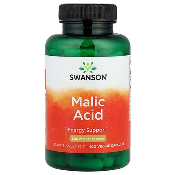 Swanson Vitamins, 蘋果酸，600 毫克，100 粒素食膠囊