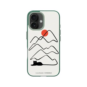 iPhone 16 JellyTint 憂墨綠 - ilovedoodle (Lim Heng Swee) - Cat Landscape - Tail 貓咪尾巴