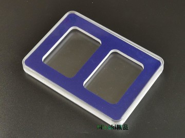 雙枚裝NGC評級硬幣保護盒收藏收納盒藍色內墊款空盒不含幣-Misaki精品