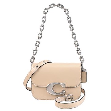 COACH CM557 IDOL 經典C LOGO粗鏈磁吸翻蓋兩用包.淺褐