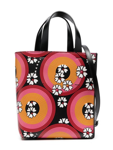 Marni Kids - graphic-print tote bag - kids - Polyethylene/Cotton/Polyester - One Size - Black