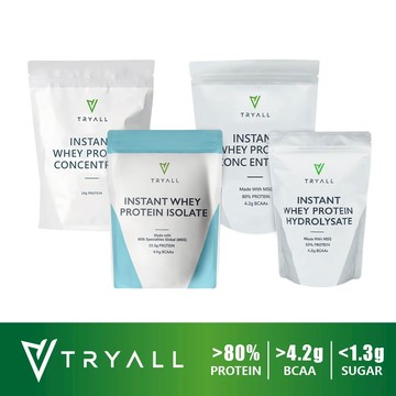 [台灣 Tryall] 濃縮乳清 分離乳清 水解乳清 無添加 MSG GLC分裝 蛋白粉 高蛋白