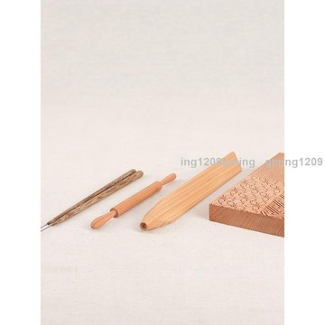 熱賣手工學習日本和果子工具全套 和菓子練切丸棒三角棒模具 四紋千筋板壓花筷針 居家動手做129