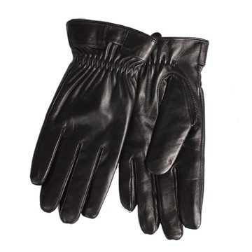 現貨+預購 真皮手套羊皮手套-簡約保暖黑色修手男手套情人節生日聖誕節交換禮物73wf22【獨家進口】【米蘭精品】