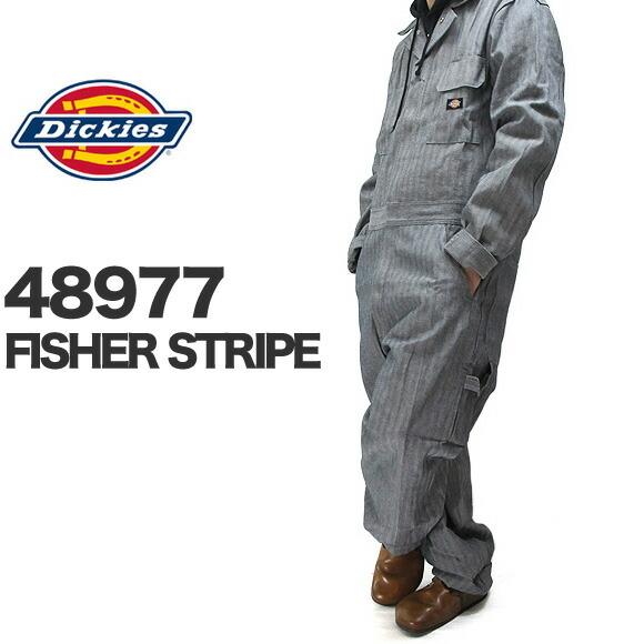 Dickies　長袖 カバーオール L フィッシャーストライプ 「4897」