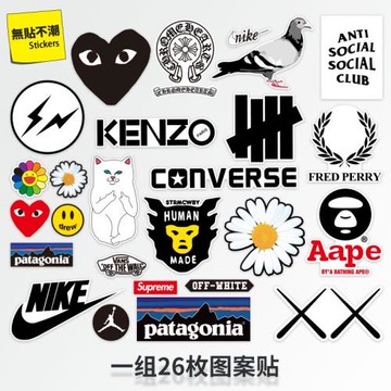 個性潮牌行李箱旅行箱貼紙筆記本電腦平板防水頭盔電瓶車冰箱貼畫