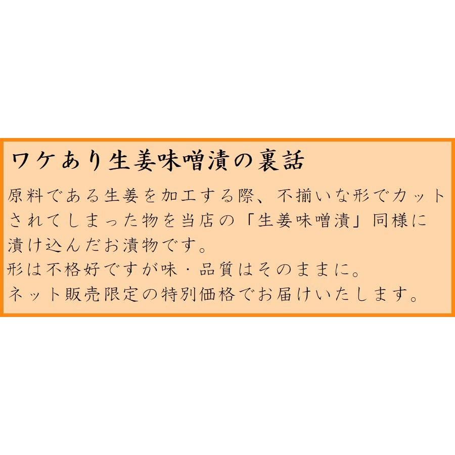 ゴロゴロ生姜の味噌漬100g×2袋  国産 ワケあり 漬物 味噌漬け 生姜 製造元直送