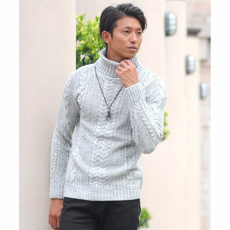 スペイド セーター ニットフィッシャーマンメンズ タートルネック ハイネック ニットソー セーター Sweater きれいめ ブラック グレー 白 ホワイト 紺 ネイビー メンズ グレー Mサイズ Spade 通販 Lineポイント最大2 0 Get Lineショッピング