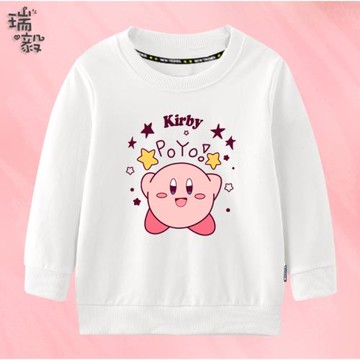 星之卡比任天堂卡通動漫畫圓領衛衣男女大中小兒童裝學生長袖衣服