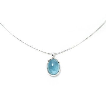 [純銀] 冰湖之心鎖骨鍊 / Heart Of The Frozen Lake Necklace