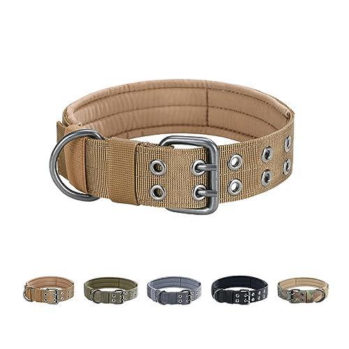 ADITYNA Heavy Duty Dog Collar with Handle - Reflective Dog Collar for  Medium, Large, Extra-Large Dogs - Wide, Thick, Tactical, Soft Padded -  Perfect