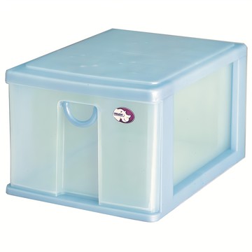 DOLEDO 大物收納盒 35 x 25.5 x 19.5cm 藍色 - 居家收納好幫手  1 Tier