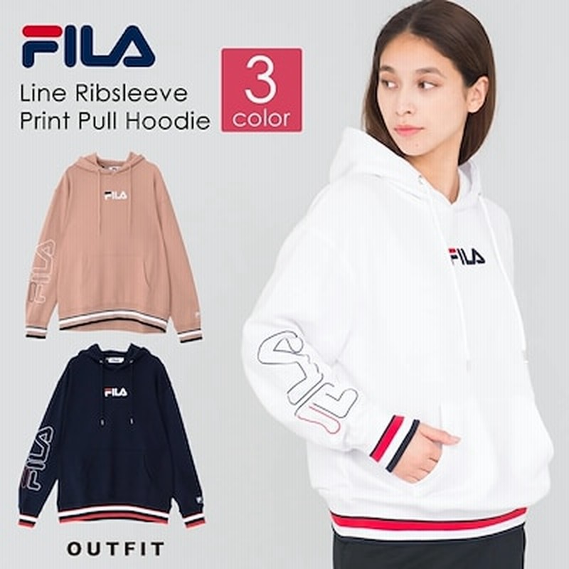 Fila フィラ ラインリブ袖プリントプルパーカー パーカー メンズ レディース ブランド フーディ スウェット プルオーバー 春 秋 冬 服 ロゴ 人気 プレゼント 長 通販 Lineポイント最大1 0 Get Lineショッピング