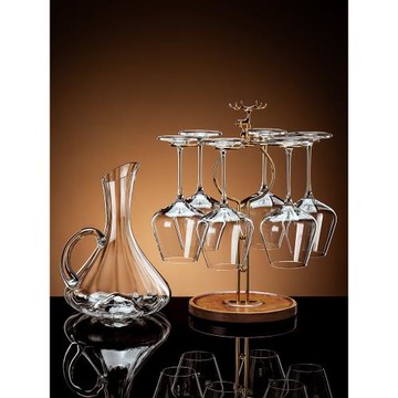 輕奢高檔水晶玻璃紅酒杯家用大肚勃艮第高腳葡萄酒杯子醒酒器套裝