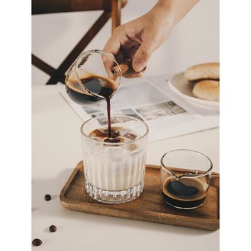 意式濃縮咖啡杯咖啡量杯玻璃帶刻度咖啡萃取杯接液杯咖啡店專用杯