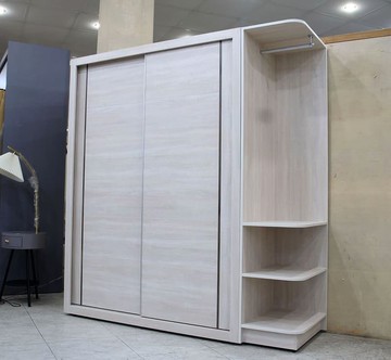 【歐風別館】卡地亞白梧桐色五尺衣櫃+角櫃【基隆至台中免運費】