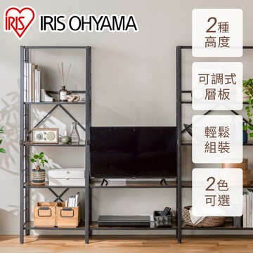 IRIS OHYAMA 免組裝萬能摺疊層架 KRSR系列 (三層/五層/貨架/架子/收納架/電器架)