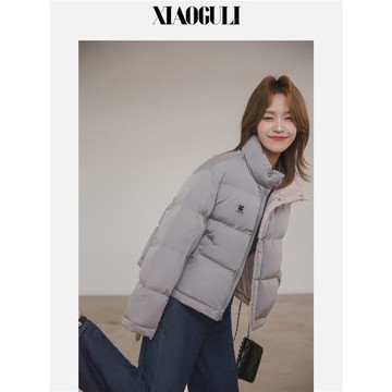 (免運)小谷粒【原創谷粒熊】短款棉服女2025年季新款立領寬松棉衣外套