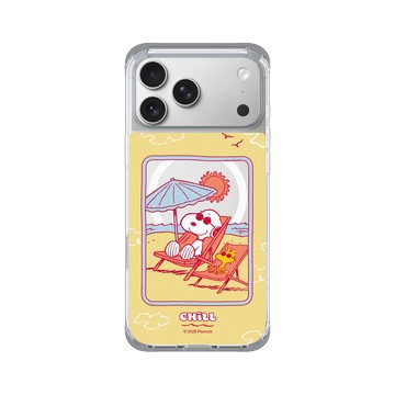iPhone 17 Pro Max ClearX (MagSafe 兼容) 霜透灰 - 史努比 Snoopy - 曬太陽