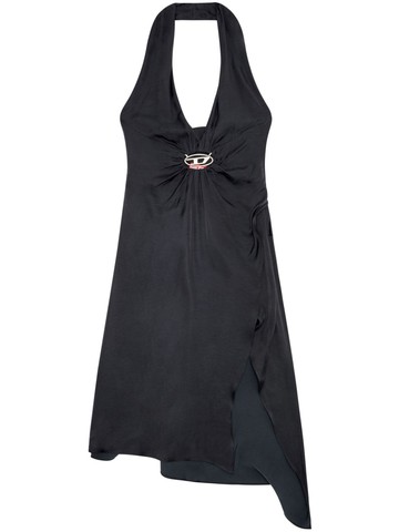 Diesel - D-Stant-N1 satin midi dress - women - Cupro/Modal - 40 - Black