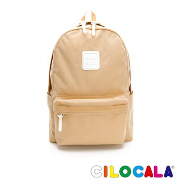 【台灣總代理】CILOCALA 亮彩尼龍防潑水後背包-大 芒草駝