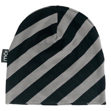 Moi Kids 冰島有機棉童裝嬰兒幼兒帽子-新生兒-12M 條紋黑