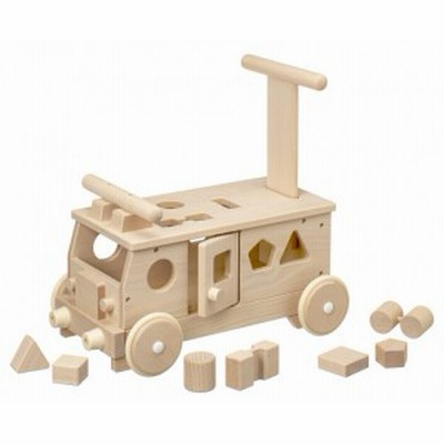木のおもちゃ　moccoの森　森のパズルバス　W-029　対象年齢1.5歳から