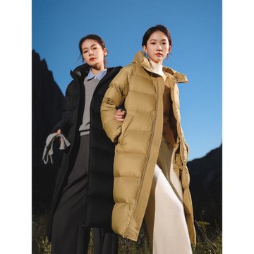 羽物2025新款冬季中長款時尚簡約95白鵝絨羽絨服
