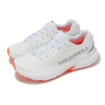 Merrell 越野跑鞋 Agility Peak 5 女鞋 白 橘 回彈 抓地 戶外 運動鞋 ML068710