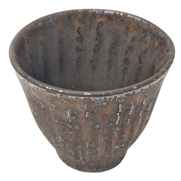 口手握杯 日本製  金結晶片口  1個  金結晶片口 棕色