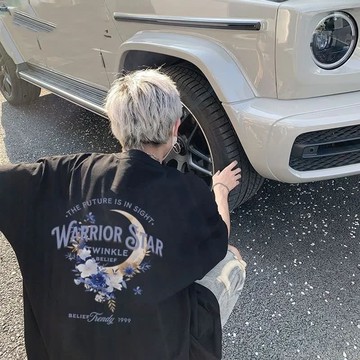 ins 潮牌 韓版 短袖T恤男 新款  夏季 寬鬆 圓領 港風 大尺碼 印花t 五分袖 短袖男 男t （JD314）