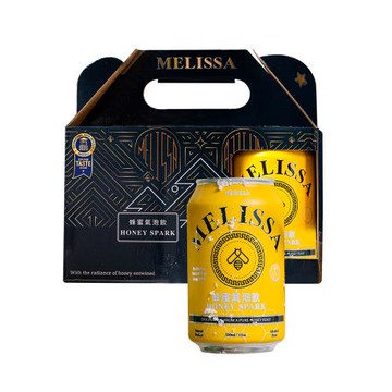 【Melissa】蜂蜜氣泡飲330mlx24瓶 聖誕快樂暢飲限量禮盒組