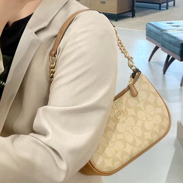 美國倉新款腋下包印花潮百搭法棍包麻將包寬肩帶單肩斜挎手提包