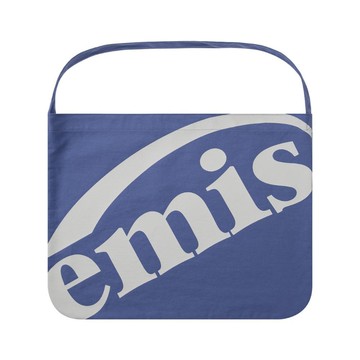 韓國 emis CROPPED LOGO COTTON ECO BAG 標誌帆布環保包 藍色BLUE