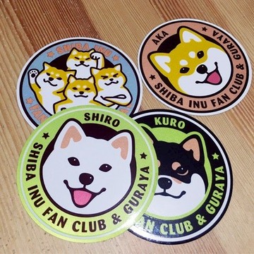 倉屋原創 柴犬反射車貼/行李箱/不干膠貼