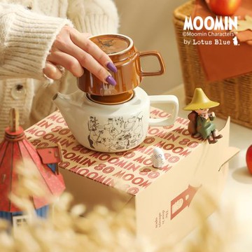 (免運)藍蓮花moomin姆明子母壺套裝陶瓷下午茶茶具一壺一杯陶瓷茶壺茶杯