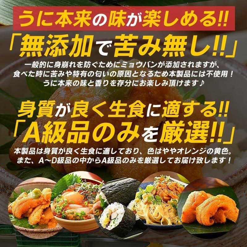 うに ウニ ミョウバン不使用 無添加 A級品 200g （100g×2個） 雲丹