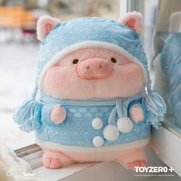 【Toyzeroplus】罐頭豬LuLu 冬日系列 -  冬季Lu 35cm毛絨公仔